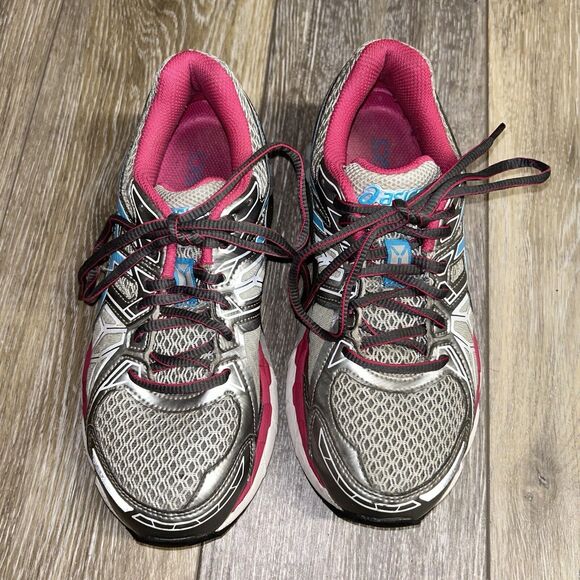 Asics Gel-Fortify Women's Size 6 US / 37 EU Gray Pink Blue Walking Sneaker Shoes - Picture 4 of 12